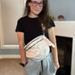 The Roni Nylon Crossbody - Checkered Beige