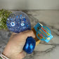 Squishy Toy - Viral Dumpling, Blue Glitter + Water Beads