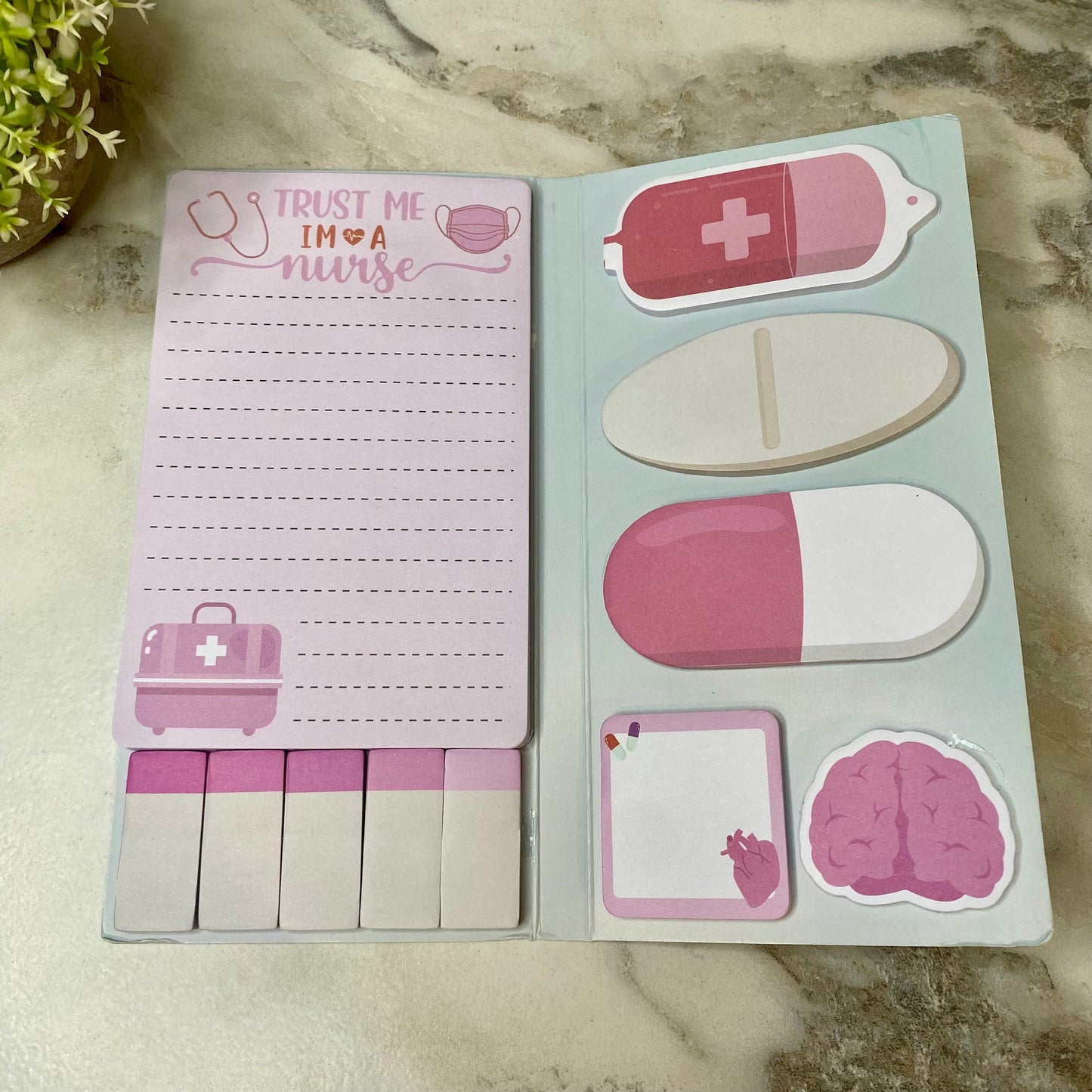 Sticky Note Booklet Set - Nurse Pink