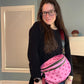 The Roni Nylon Crossbody - Light Pink Hearts