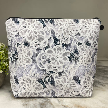 Pouch XL - Lace Black Grey