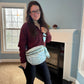 The Roni Nylon Crossbody - Animal Print Aqua