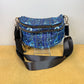 The Roni Nylon Crossbody - Blue Stripe Floral