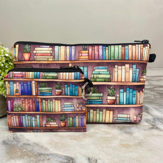 Pouch & Mini Pouch Bundled Set - Book Shelves