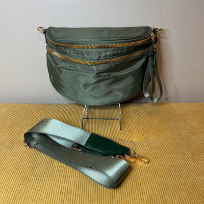 The Roni Nylon Crossbody - Solid Olive