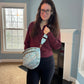 The Roni Nylon Crossbody - Animal Print Aqua