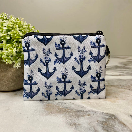 Mini Pouch - Floral Anchor