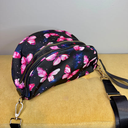 The Roni Nylon Crossbody - Butterfly Pink Galaxy