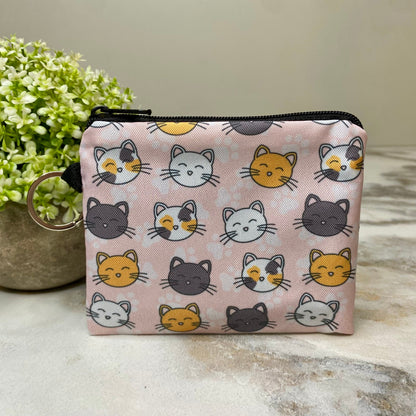 Mini Pouch - Cat Paw on Pink