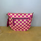 The Roni Nylon Crossbody - Checkered Pink & Creamsicle