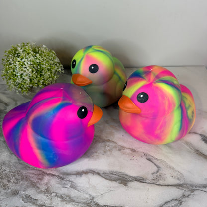 Squishy Toy - Rubber Duck, Jumbo Tie Dye