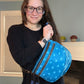 The Roni Nylon Crossbody - Dark Blue Hearts