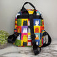 Mini Backpack - Cat Squares