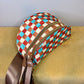 The Roni Nylon Crossbody - Camel Aqua Checker