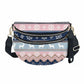 The Roni Nylon Crossbody - Christmas Snowflake Blue Pink