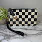 Wallet Clutch - Checker Canvas