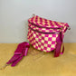 The Roni Nylon Crossbody - Checkered Pink & Creamsicle