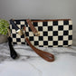 Wallet Clutch - Checker Canvas