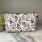 Pouch - Coffee, Gnome All Over Design