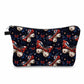 Pouch - America Red White Blue Butterfly on Black Galaxy