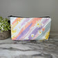 Pouch - Floral Pastel Stripe Daisy