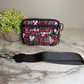 Rue - Nylon Wristlet Wallet - Black Pink Bow