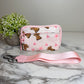 Rue - Nylon Wristlet Wallet - Pink Highland Cow