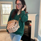 The Roni Nylon Crossbody - Checkered Camel