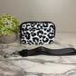 Rue - Nylon Wristlet Wallet - Black White Animal