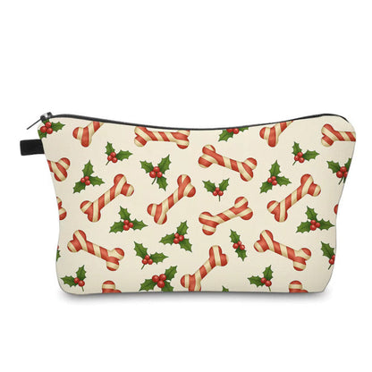 Pouch - Christmas Holiday - Dog Candy Cane Bone