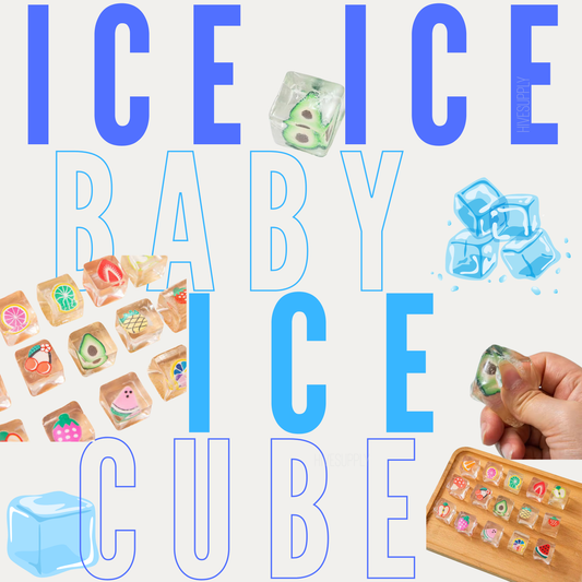 Ice Cube Squishy Toy - Clear Charm - PREORDER