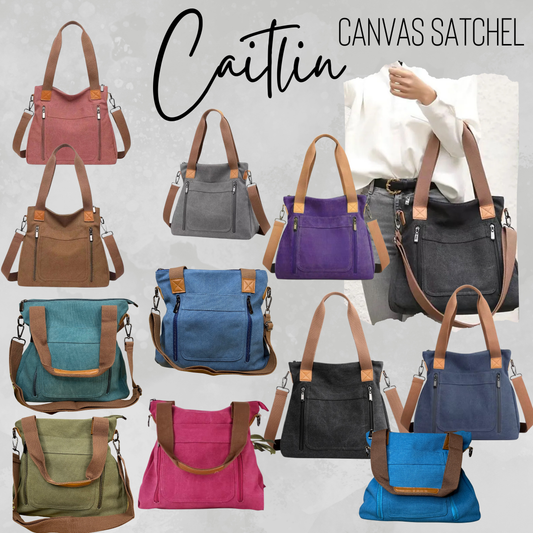 Caitlin - Canvas Satchel - PREORDER 3/11-3/14