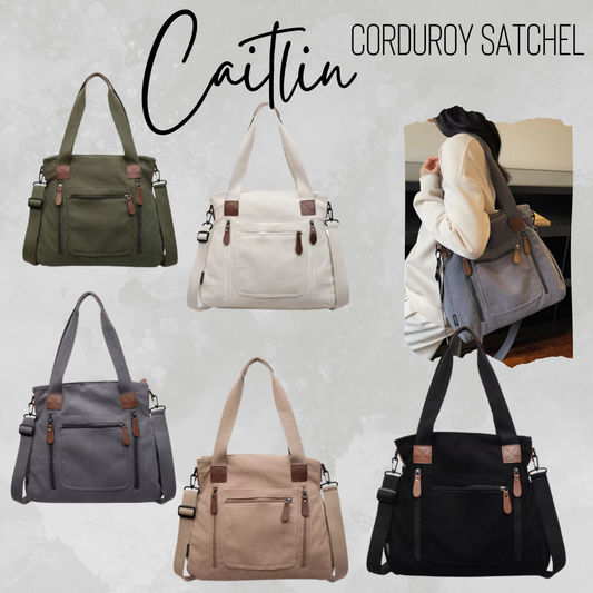 Caitlin Handbag - Corduroy Solid - PREORDER 3/11-3/14