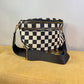 The Roni Crossbody - Canvas Black + Tan Check