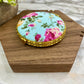 Compact Mirror - Blue Floral (by shape)