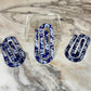 Jumbo Paperclip - Navy Blue Grey Floral