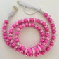 Charging Charger Cord - Beaded - Clear Design