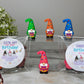 Gnome Figurines  - Birthday Assortment (3 pack) - Gnomies Sticker