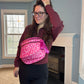 The Roni Nylon Crossbody - Animal Print Hot Pink