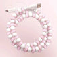 Charging Charger Cord - Beaded - Clear Design
