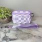 Rue - Nylon Wristlet Wallet - Lavender Check
