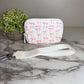 Rue - Nylon Wristlet Wallet - White Pink Bow