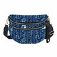 The Roni Nylon Crossbody - Blue Stripe Floral