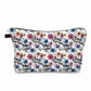 Pouch - Halloween Fall - Floral Skull on White