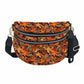 The Roni Nylon Crossbody - Camo Leaves Orange