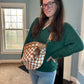 The Roni Nylon Crossbody - Checkered Camel