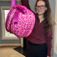 The Roni Nylon Crossbody - Animal Print Hot Pink