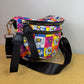 The Roni Nylon Crossbody - Colorful Checkered Daisy Floral