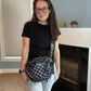 The Roni Nylon Crossbody - Checkered Black + Grey