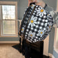 The Roni Nylon Crossbody - Black Gingham Daisy Floral